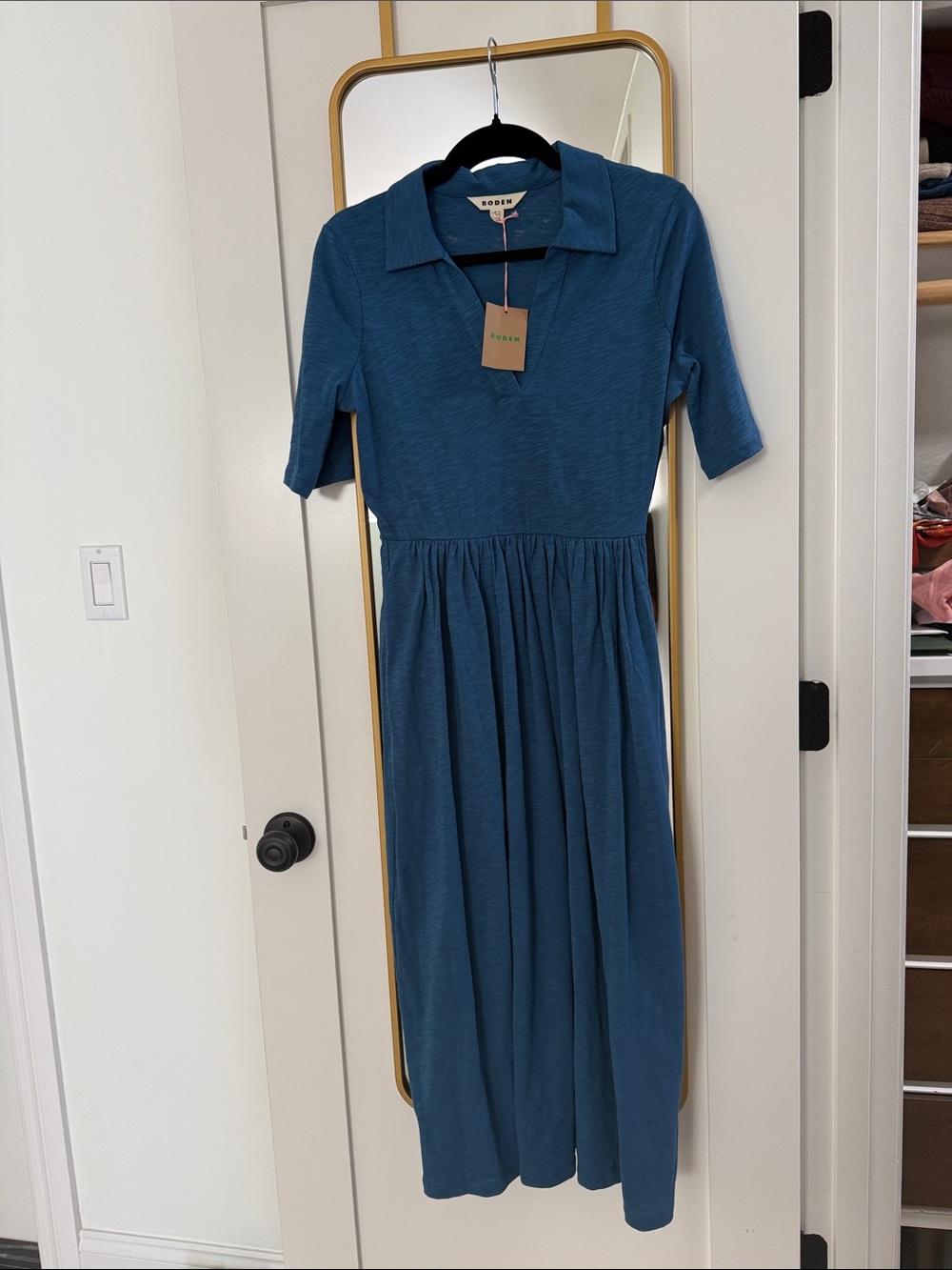 Boden Aria Collared Jersey Dress
